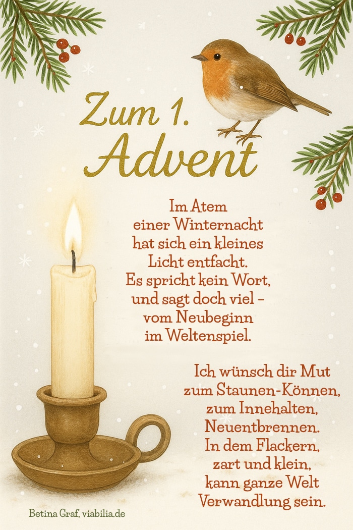 Zum 1. Advent: Gedicht über Staunen können Zum 1. Advent: Gedicht über Staunen können