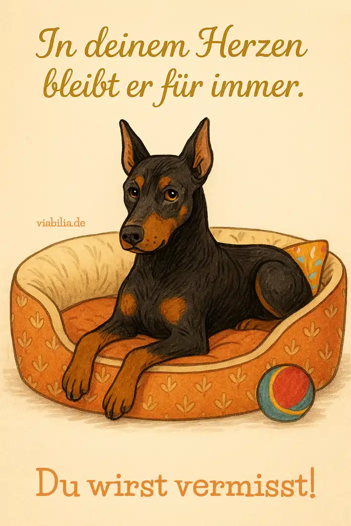 Hund gestorben: du wirst vermisst, hier: Dobermann