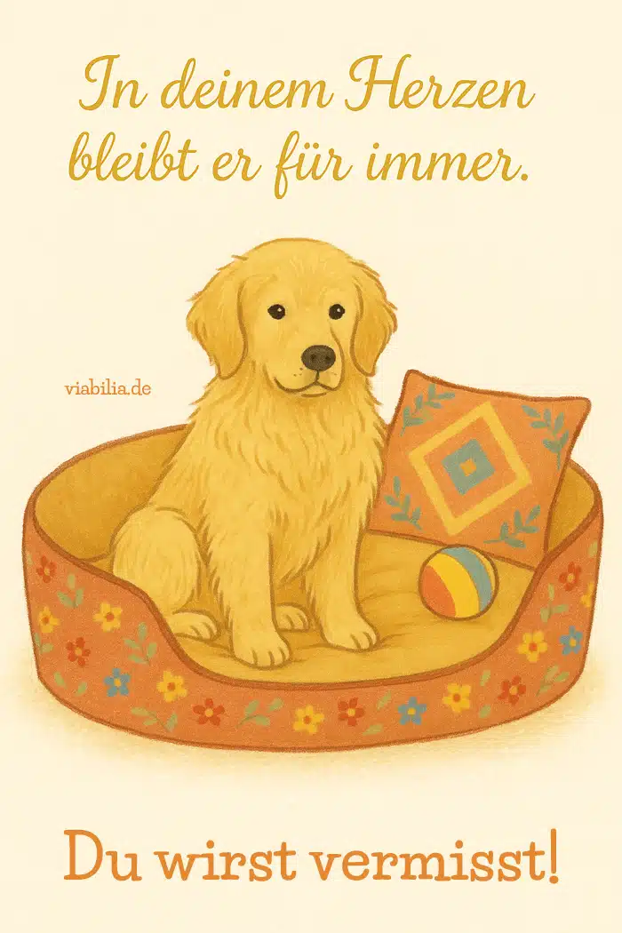 Hund gestorben: du wirst vermisst, hier: Golden Retriever
