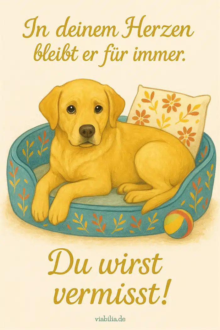 Hund gestorben: du wirst vermisst, hier: Labrador Retriever