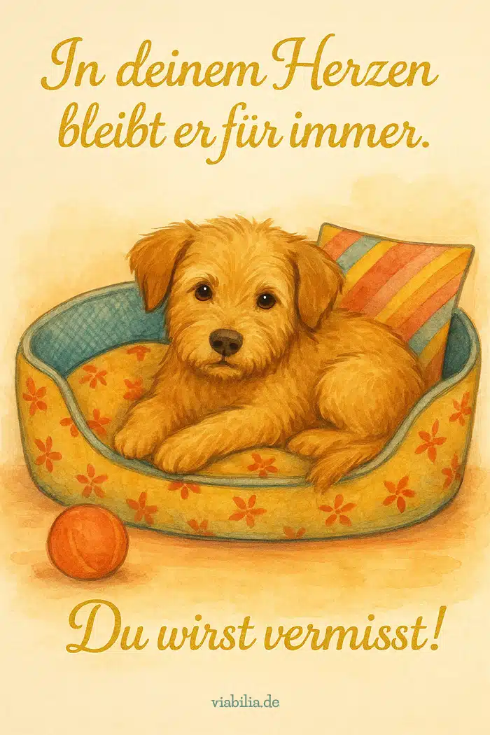 Hund gestorben: du wirst vermisst, hier: Mischlingshund
