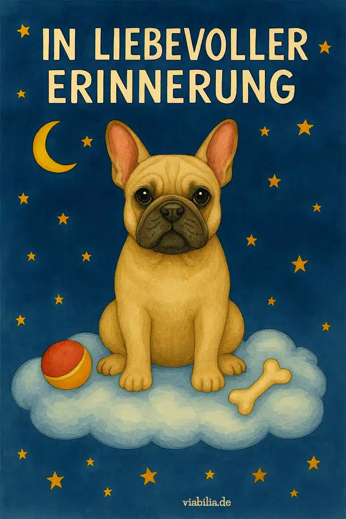 Hund gestorben: in liebevoller Erinnerung, wenn eine Französische Bulldogge gestorben ist
