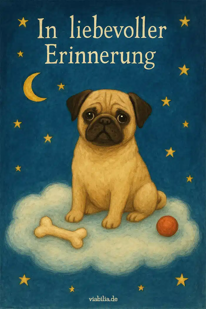 Hund gestorben: in liebevoller Erinnerung, wenn ein Mops gestorben ist