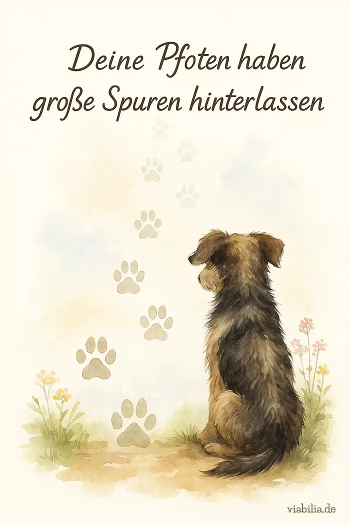 Hund gestorben, Trost-Bild, wenn ein Mischlingshund über die Regenbogenbrücke geht