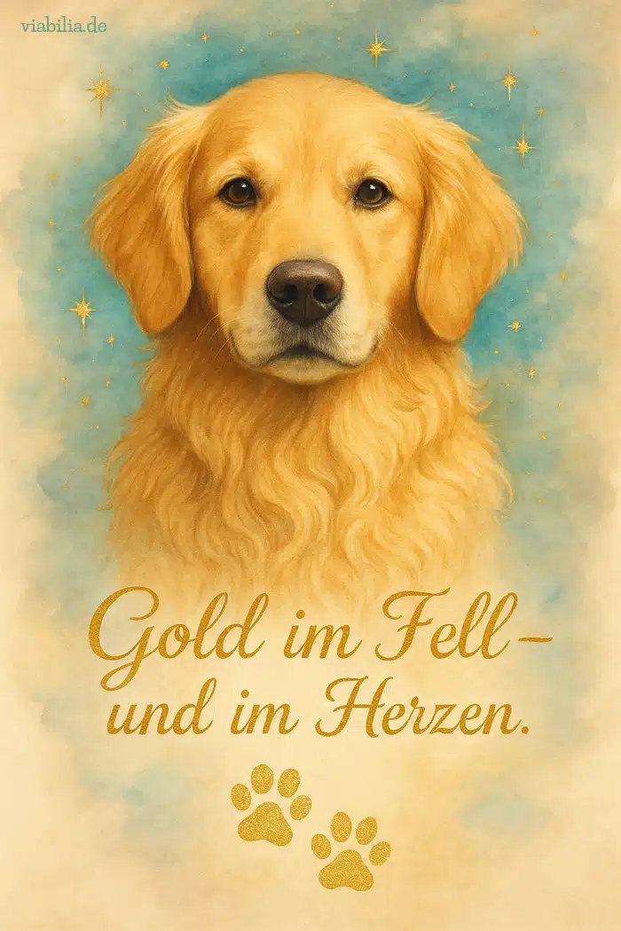Liebevolles Trostbild, wenn ein Hund gestorben ist, hier ein Golden Retriever