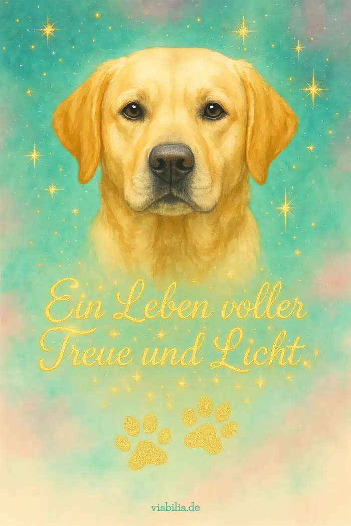 Liebevolles Trostbild, wenn ein Hund gestorben ist, hier ein Labrador Retriever
