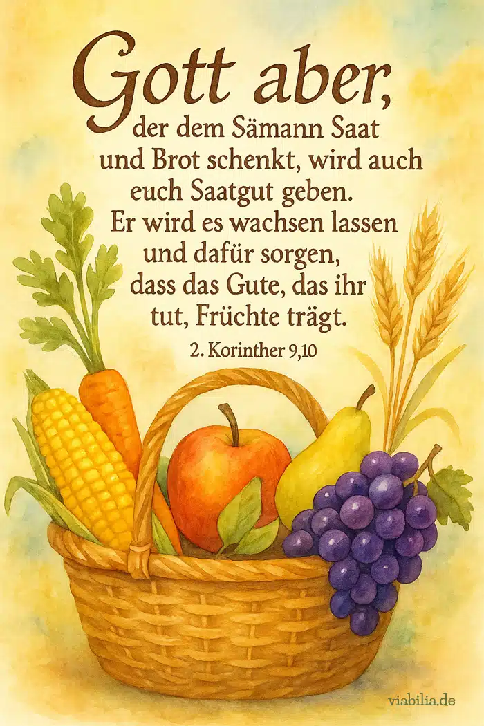 Bibelvers zu Erntedank Bibelvers zu Erntedank