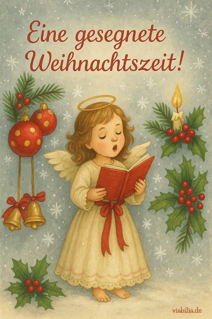 Eine gesegnete Weihnachtszeit: nostalgischer Engel Eine gesegnete Weihnachtszeit: nostalgischer Engel