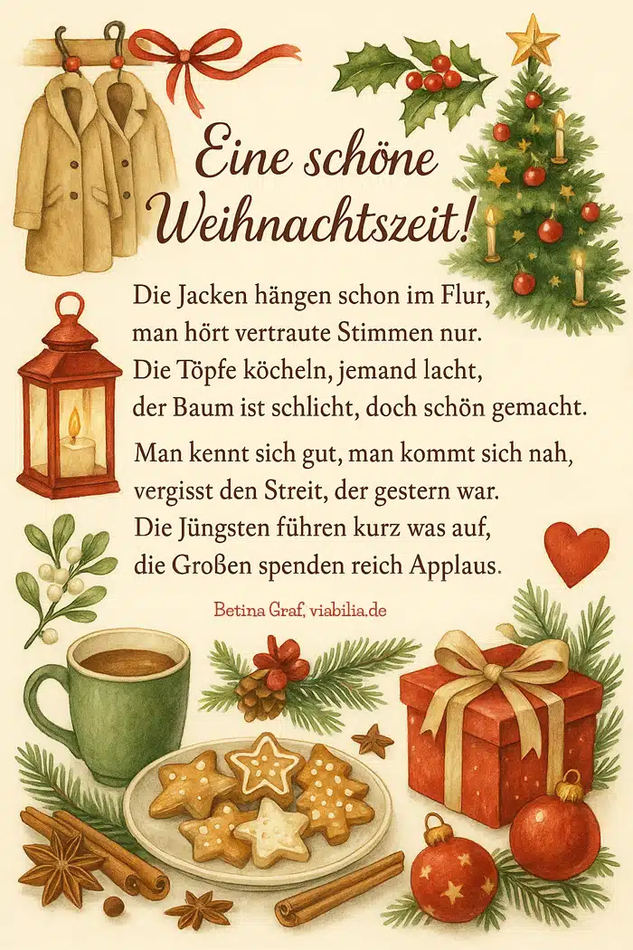 Eine schöne Weihnachtszeit: Gedicht für eine Familie Eine schöne Weihnachtszeit: Gedicht für eine Familie