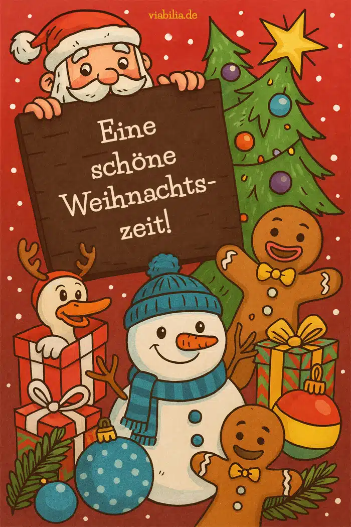 Eine schöne Weihnachtszeit: lustiges Bild für Kinder Eine schöne Weihnachtszeit: lustiges Bild für Kinder