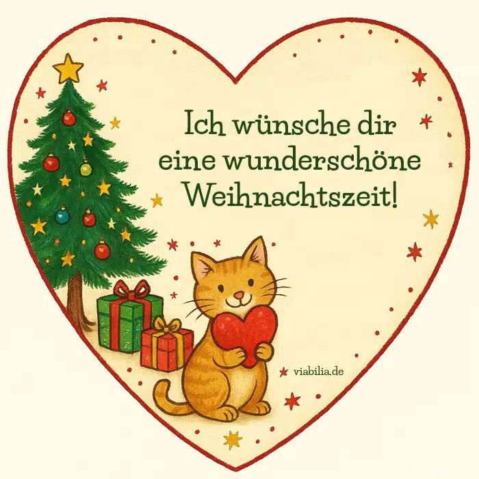 Eine wunderschöne Weihnachtszeit: Bild mit Herz Eine wunderschöne Weihnachtszeit: Bild mit Herz