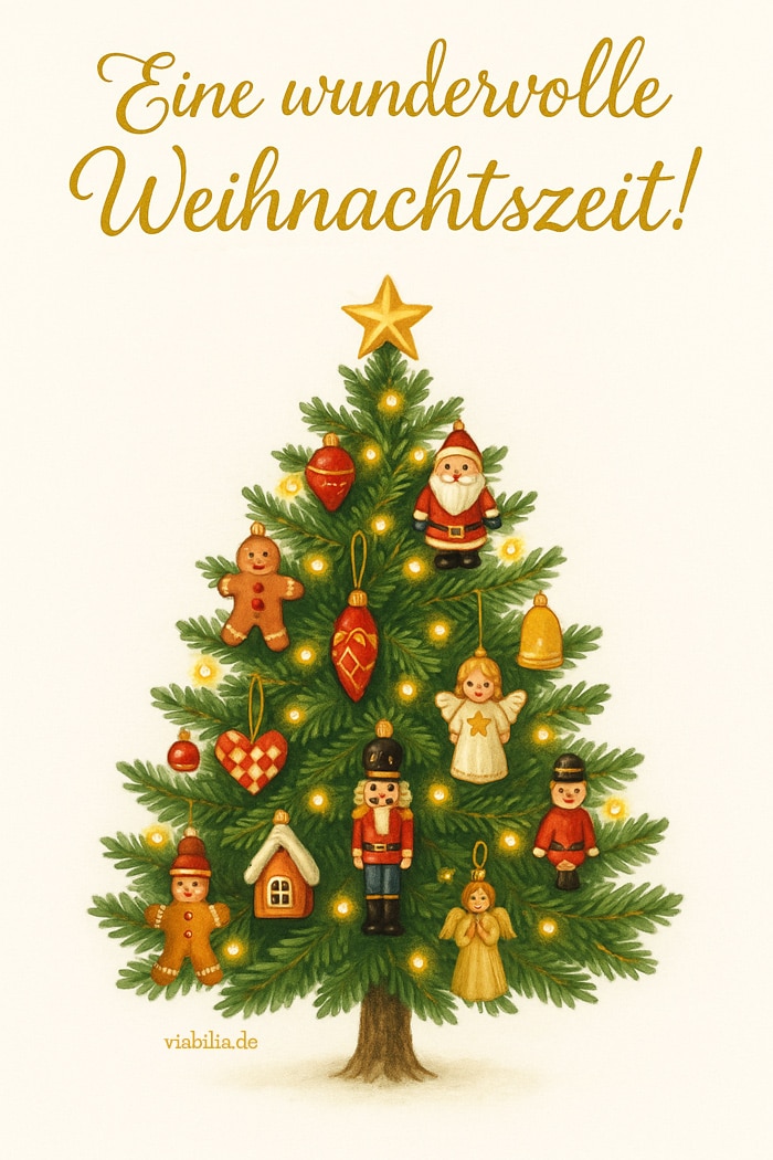 Eine wundervolle Weihnachtszeit mit Christbaum-Bild wünschen Eine wundervolle Weihnachtszeit mit Christbaum-Bild wünschen