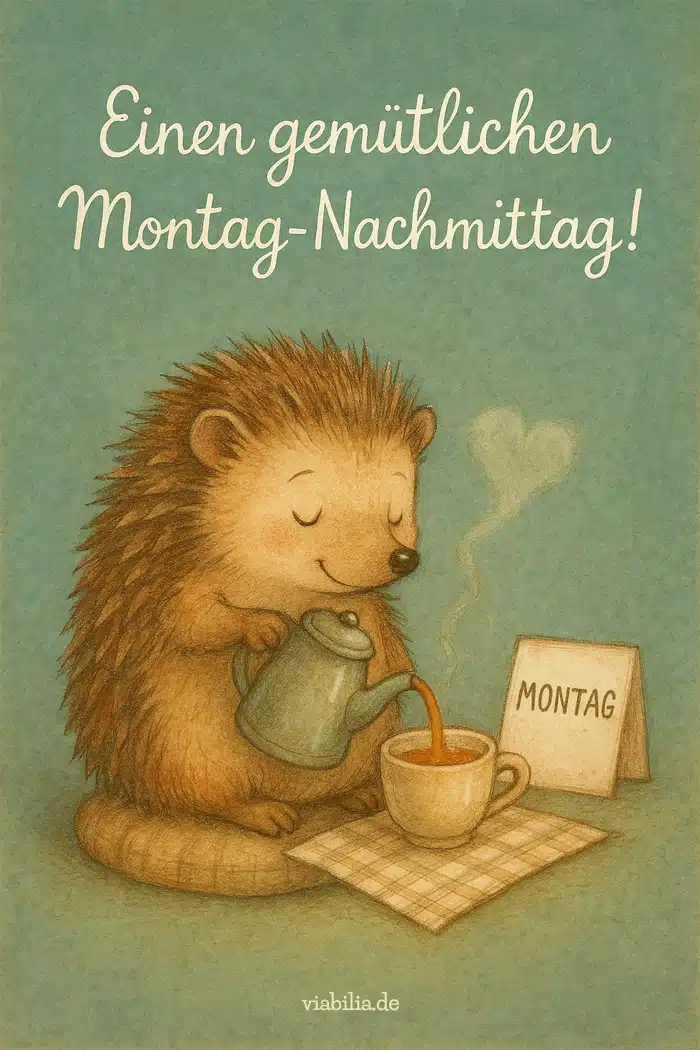 Einen gemütlichen Montag-Nachmittag wünschen