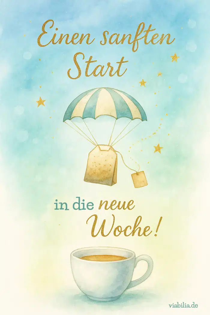 Spruch: einen sanften Start in die neue Woche