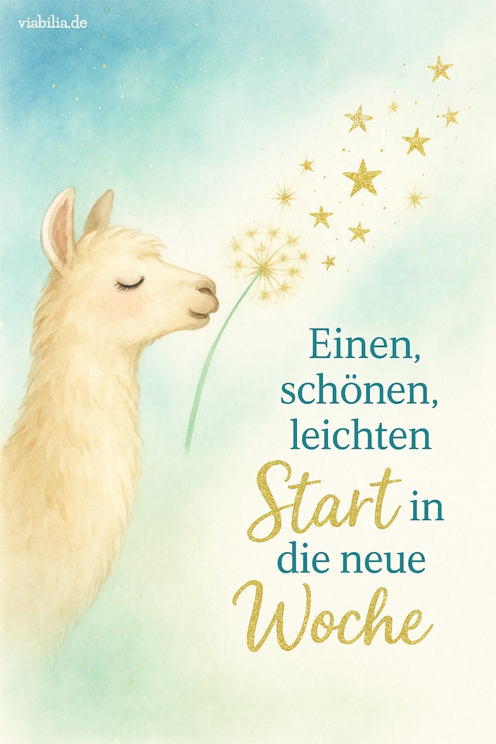 Spruch auf Bild: einen schönen, leichten Start in die neue Woche Spruch auf Bild: einen schönen, leichten Start in die neue Woche