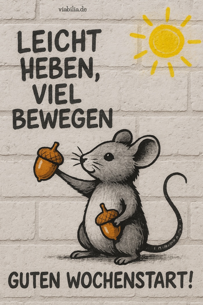 Guten Wochenstart: lustiges Bild mit Maus Guten Wochenstart: lustiges Bild mit Maus