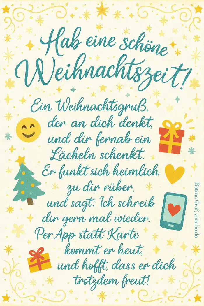 Hab eine schöne Weihnachtszeit - Weihnachtsgruß, der an dich denkt Hab eine schöne Weihnachtszeit - Weihnachtsgruß, der an dich denkt