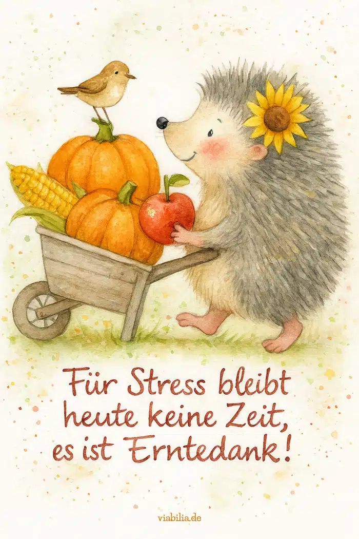 Heute ist Erntedank, für Stress keine Zeit Heute ist Erntedank, für Stress keine Zeit
