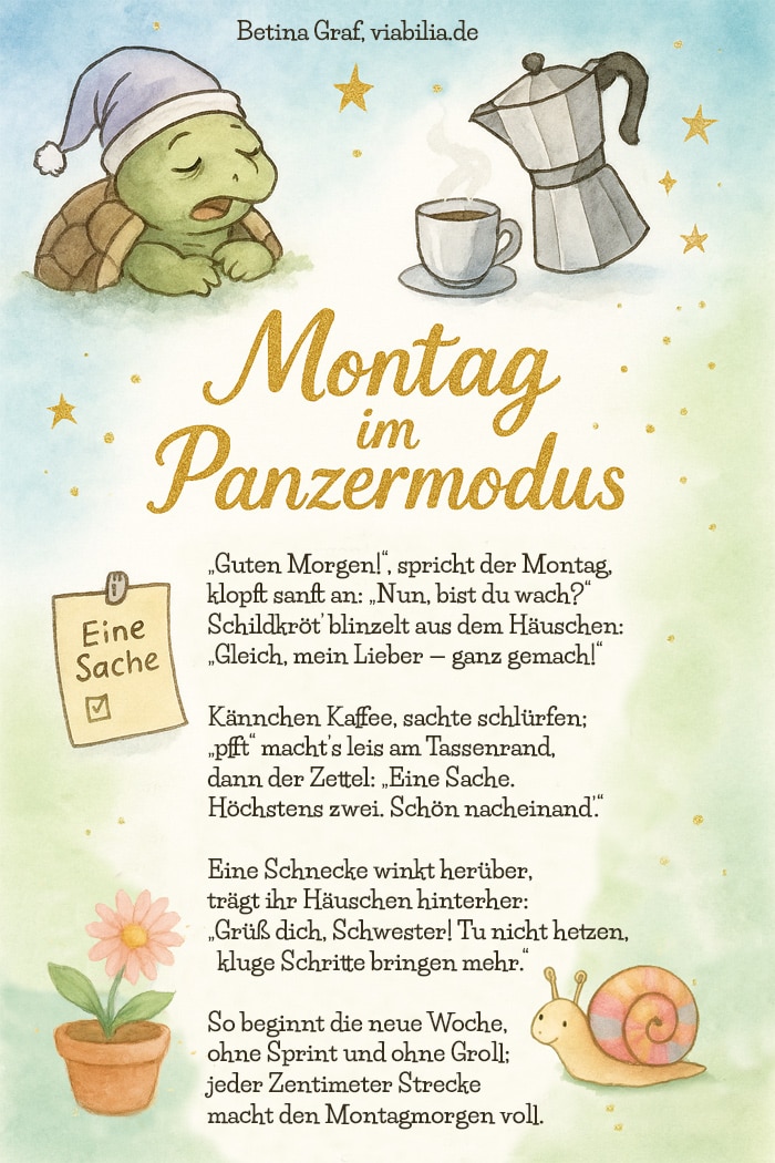 Montag Guten Morgen-Gedicht, Spruch lustig Montag Guten Morgen-Gedicht, Spruch lustig