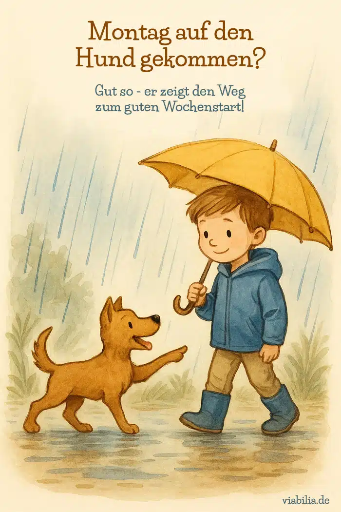 Montag auf den Hund gekommen? Lustiger Spruch