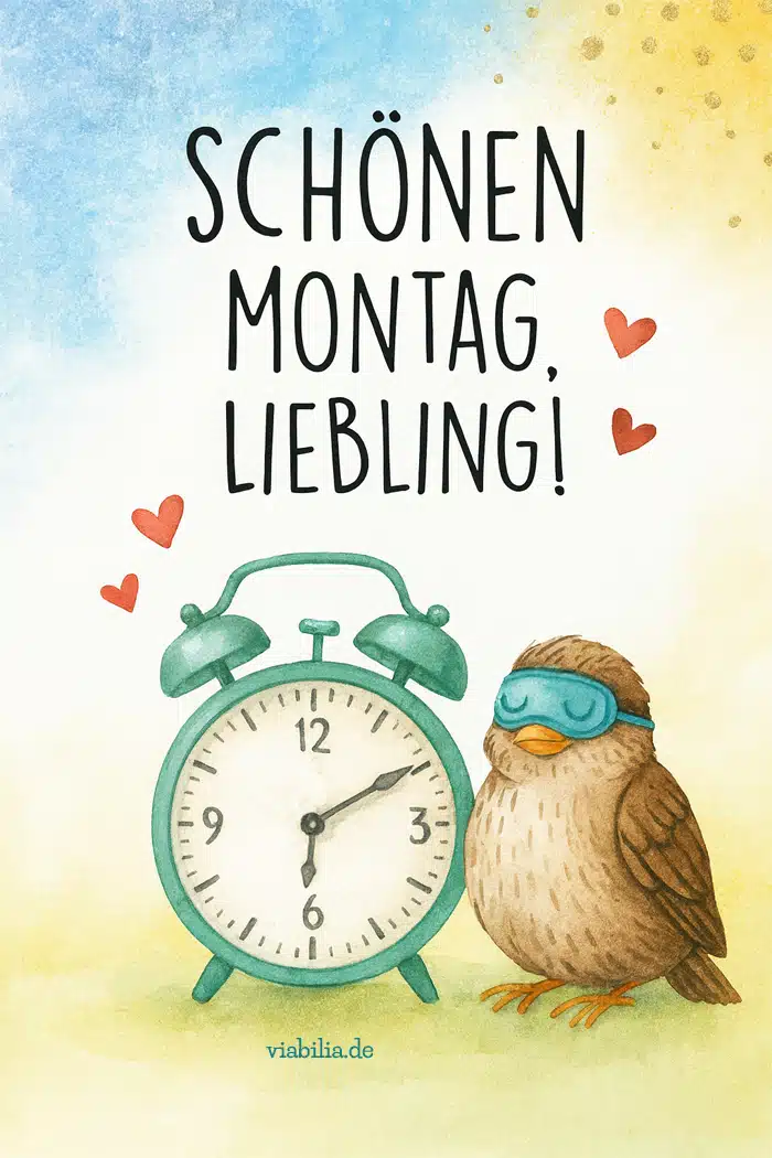 Schönen Montag, Liebling: süßes Bild mit Spruch