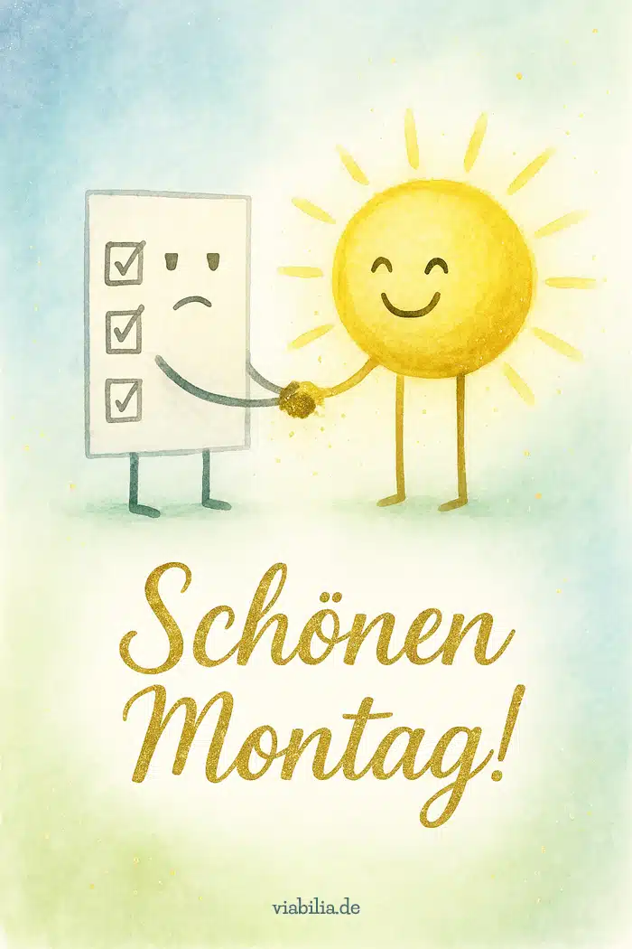 Schönen Montag, lustiges Bild mit Sonne
