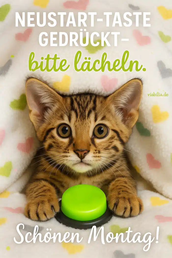 Schönen Montag: lustiges Katzenbild