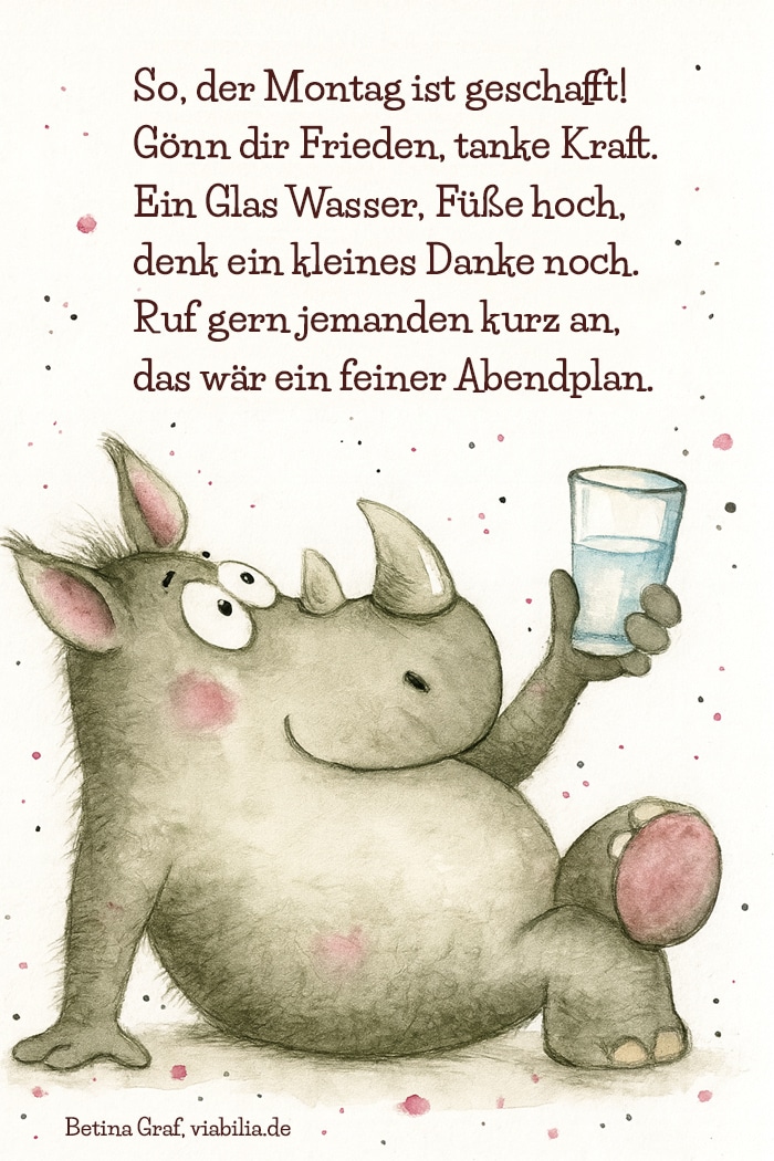 So, der Montag ist geschafft So, der Montag ist geschafft