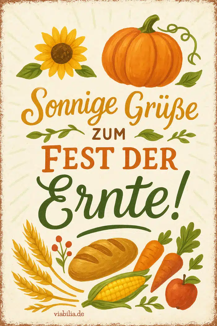 Sonnige Grüße zum Fest der Ernte Sonnige Grüße zum Fest der Ernte