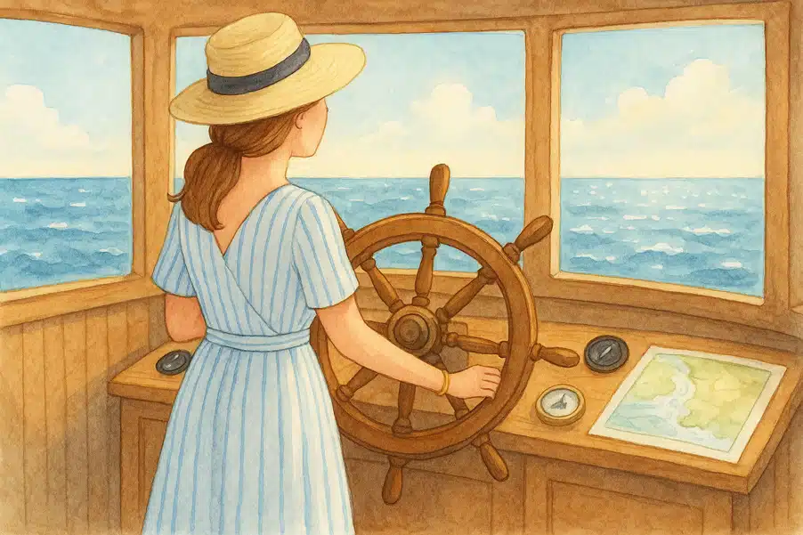 Traumdeutung: Traum am Steuer eines Schiffes stehen Traumdeutung: Traum am Steuer eines Schiffes stehen