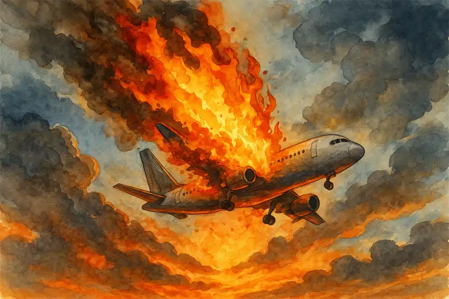 Traumdeutung Flugzeugabsturz mit Feuer und Explosion Traumdeutung Flugzeugabsturz mit Feuer und Explosion