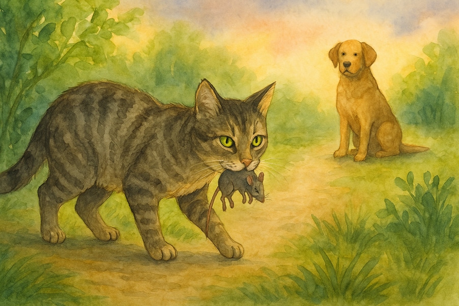 Traumdeutung: Katze mit Maus und Hund Traumdeutung: Katze mit Maus und Hund
