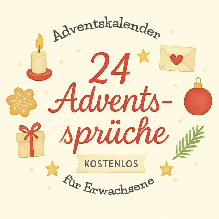 24 kostenlose Sprüche für den Adventskalender für Erwachsene