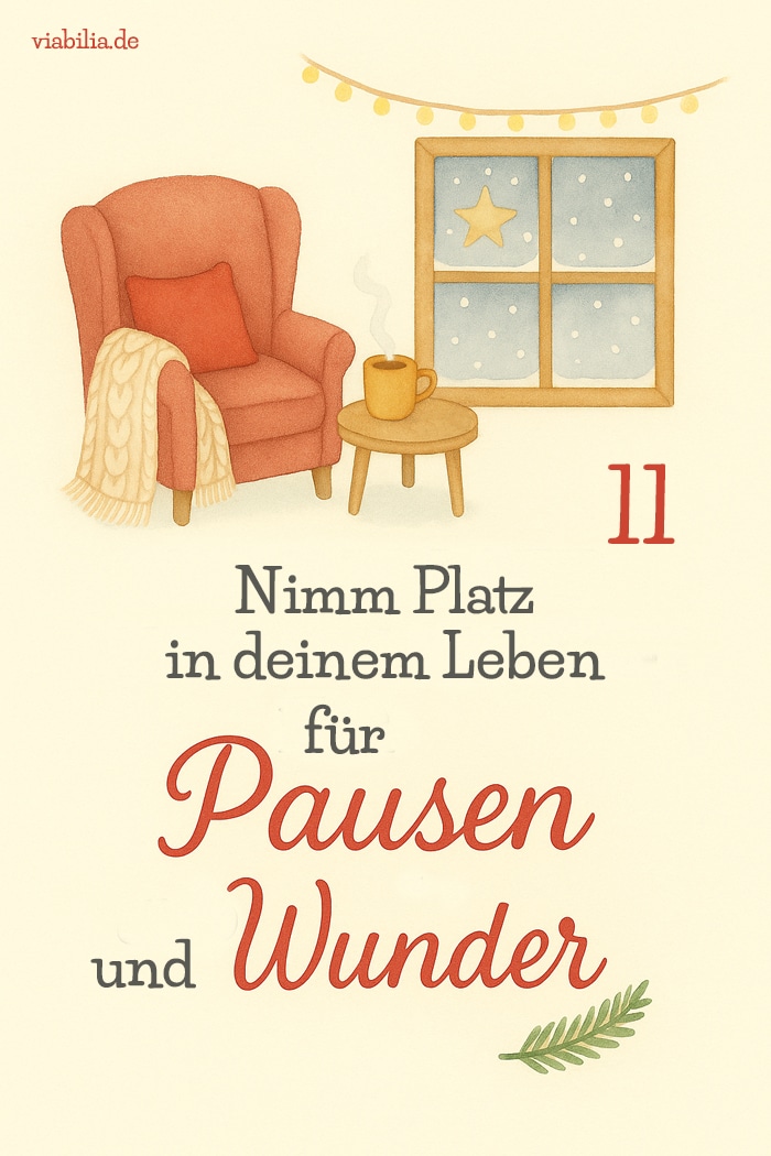 Adventskalender-Spruch mit Illustration zum 11. Dezember Adventskalender-Spruch mit Illustration zum 11. Dezember