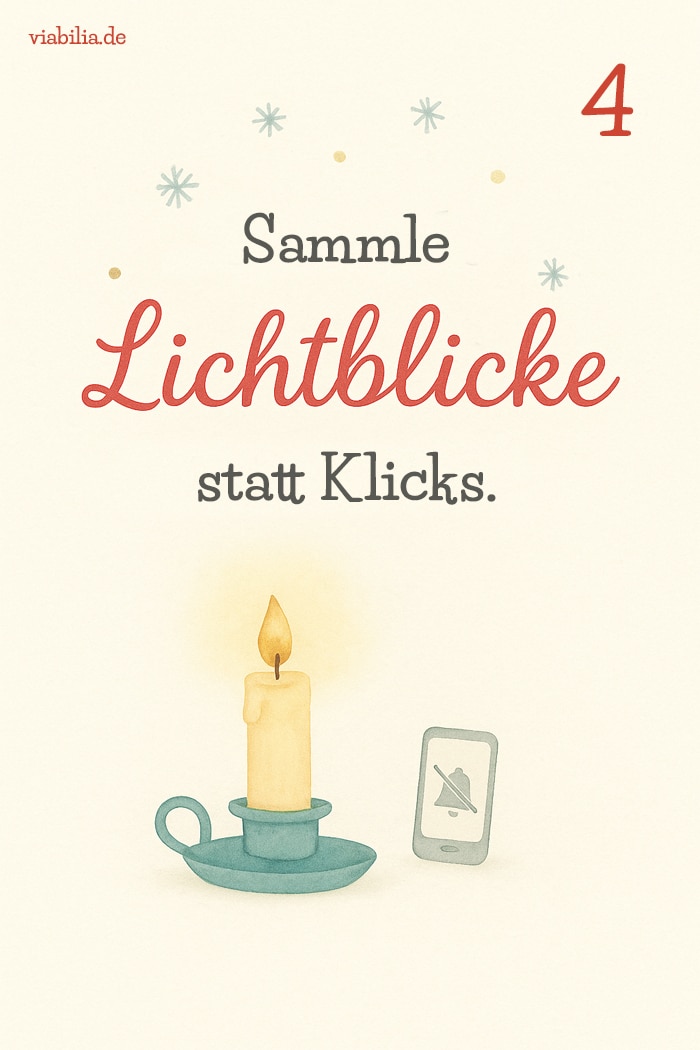 Adventskalender-Spruch mit Illustration zum 4. Dezember Adventskalender-Spruch mit Illustration zum 4. Dezember
