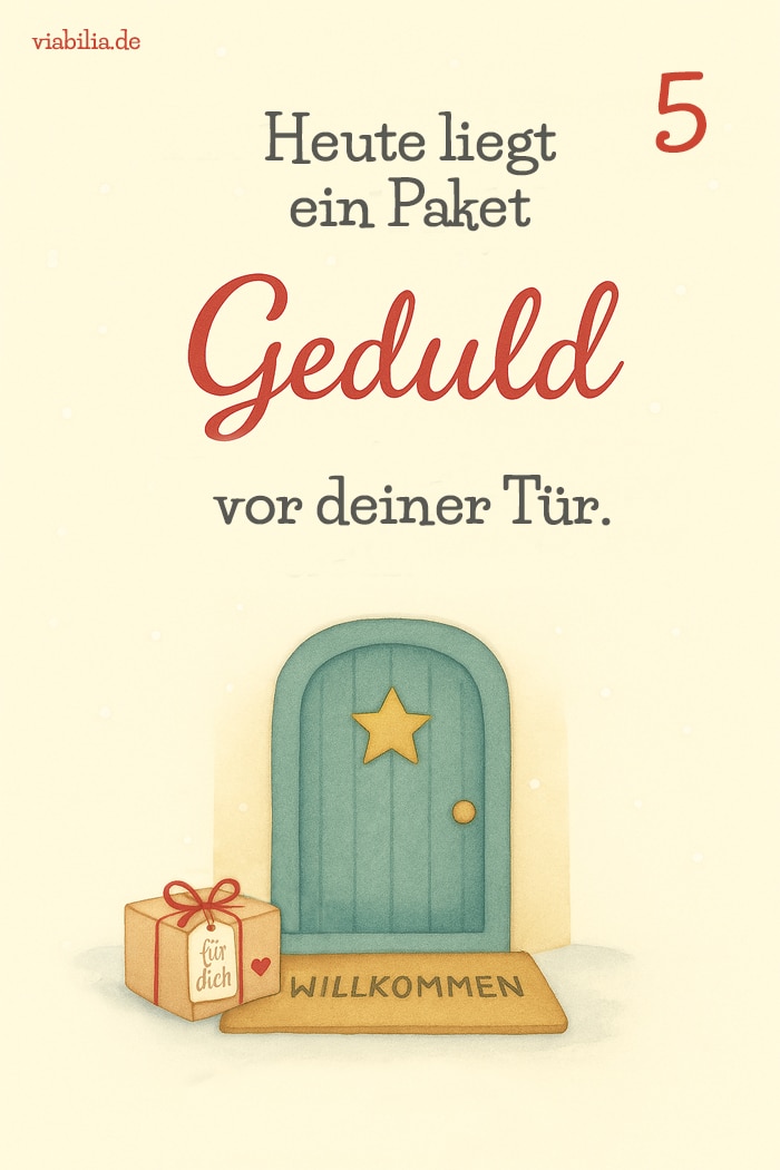 Adventskalender-Spruch mit Illustration zum 5. Dezember Adventskalender-Spruch mit Illustration zum 5. Dezember
