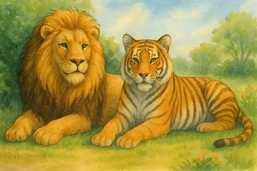 Traumdeutung Löwe und Tiger zusammen im Traum Traumdeutung Löwe und Tiger zusammen im Traum