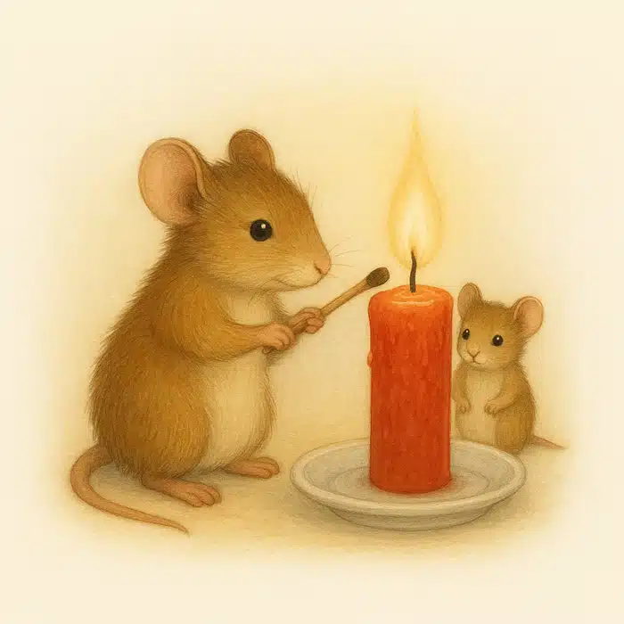 Weihnachtsgeschichte bzw. Adventsgeschichte zum 1. Dezember mit Mäuschen