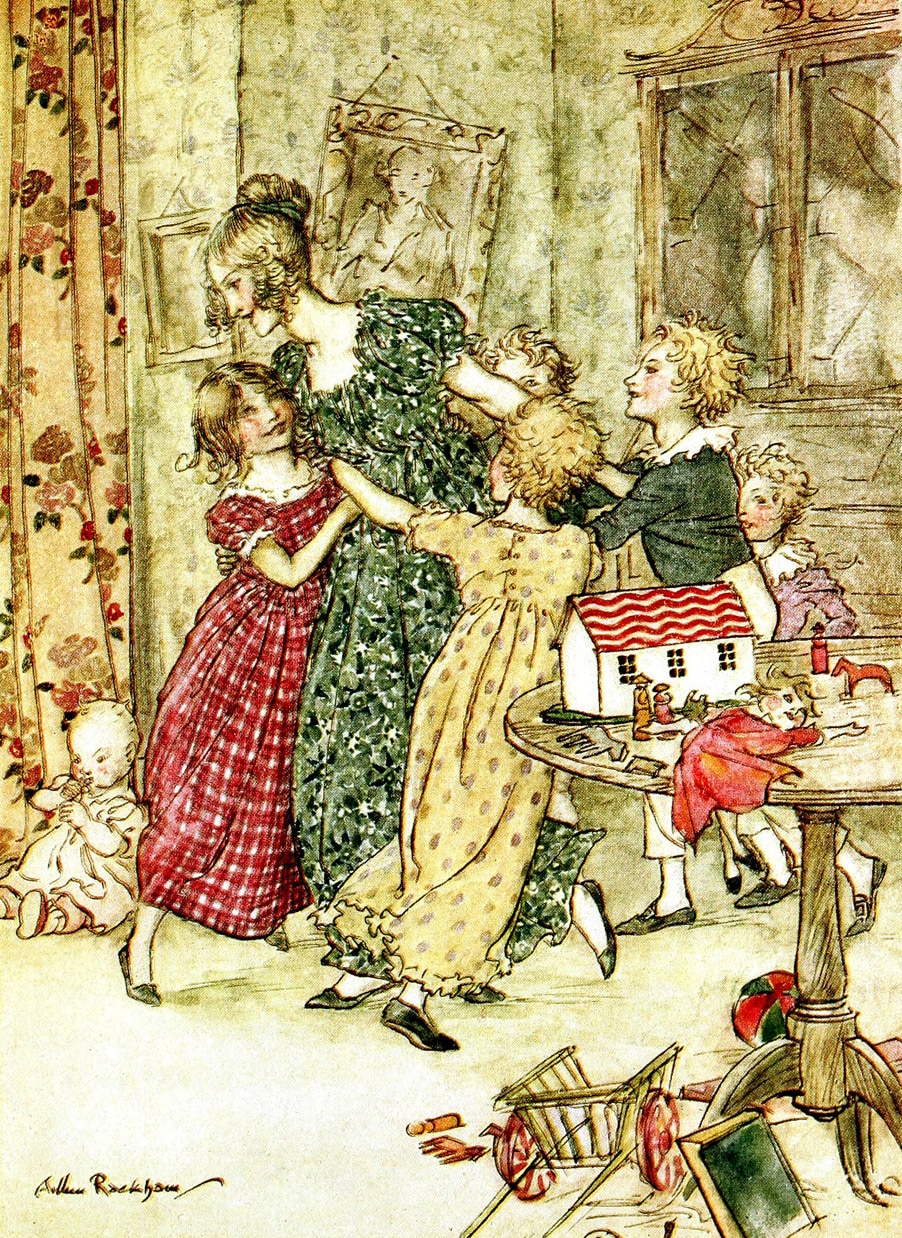 Weihnachtsgeschichte: Belle mit Kindern Weihnachtsgeschichte: Belle mit Kindern