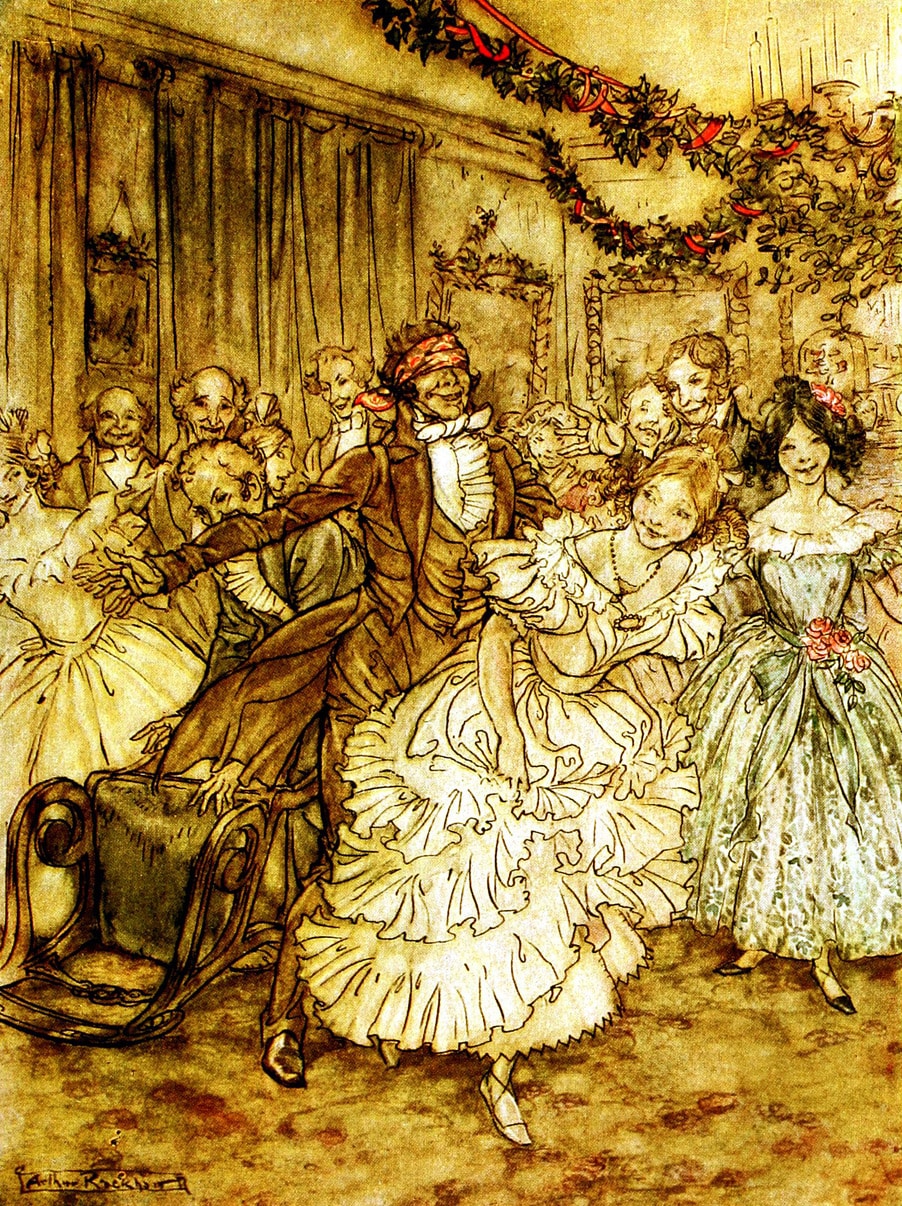 Weihnachtsgeschichte mit Scrooge, hier Freds Weihnachtsgesellschaft Weihnachtsgeschichte mit Scrooge, hier Freds Weihnachtsgesellschaft