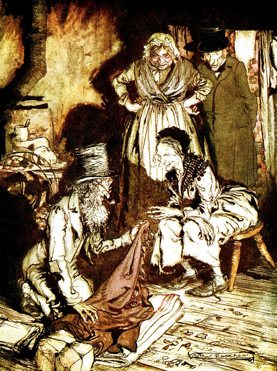 Weihnachtsgeschichte von Scrooge, hier Joe und die anderen Weihnachtsgeschichte von Scrooge, hier Joe und die anderen