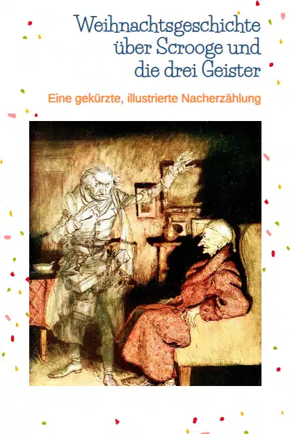 Weihnachtsgeschichte über Scrooge und die drei Geister
