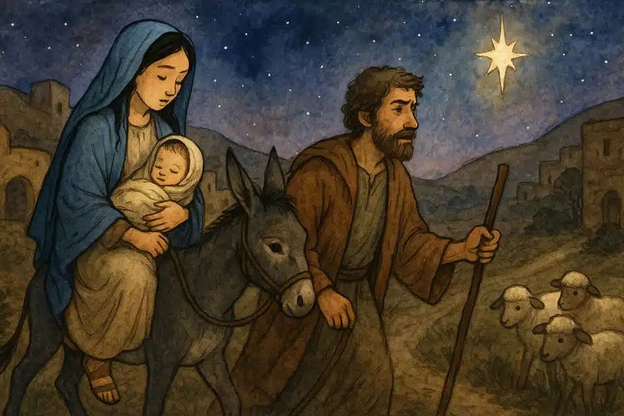 Die Weihnachtsgeschichte aus der Bibel: Flucht nach Ägypten Die Weihnachtsgeschichte aus der Bibel: Flucht nach Ägypten