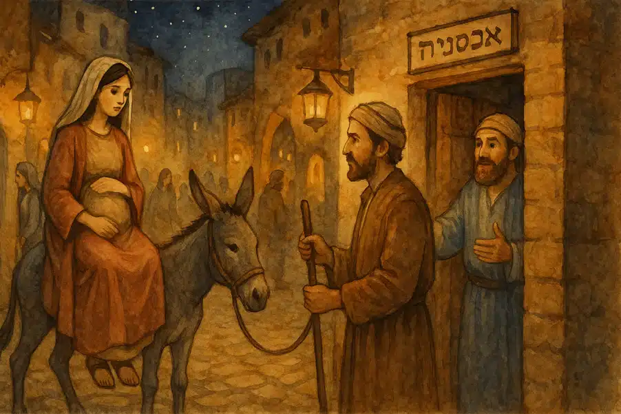 Die Weihnachtsgeschichte aus der Bibel: kein Platz in der Herberge Die Weihnachtsgeschichte aus der Bibel: kein Platz in der Herberge