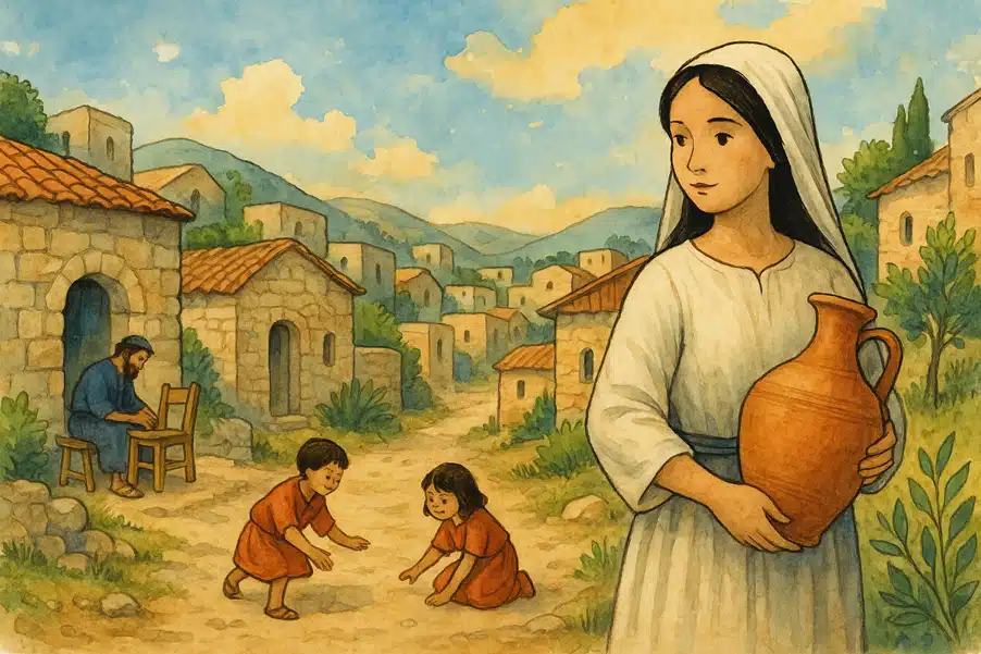 Die Weihnachtsgeschichte aus der Bibel, hier: Maria in Nazareth Die Weihnachtsgeschichte aus der Bibel, hier: Maria in Nazareth