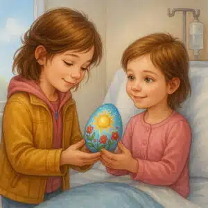 Geschichte bzw. Ostergeschichte: Ein Pysanka-Ei für die kranke Lea