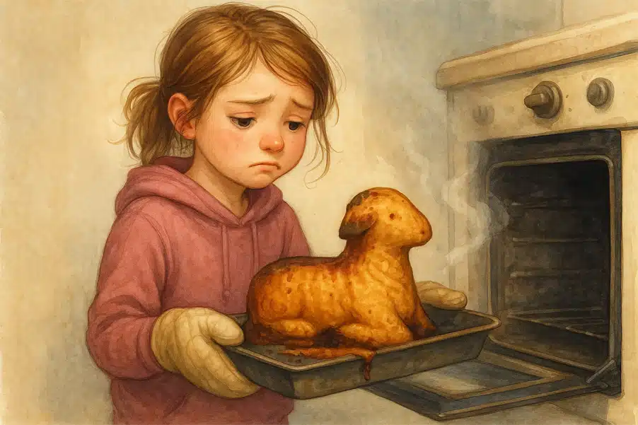 Geschichte bzw. Ostergeschichte: Das Osterlamm mit der Zuckerjacke