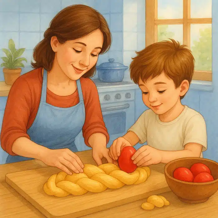 Ostergeschichte bzw. Geschichte für Kinder: Ein Osterzopf für nebenan