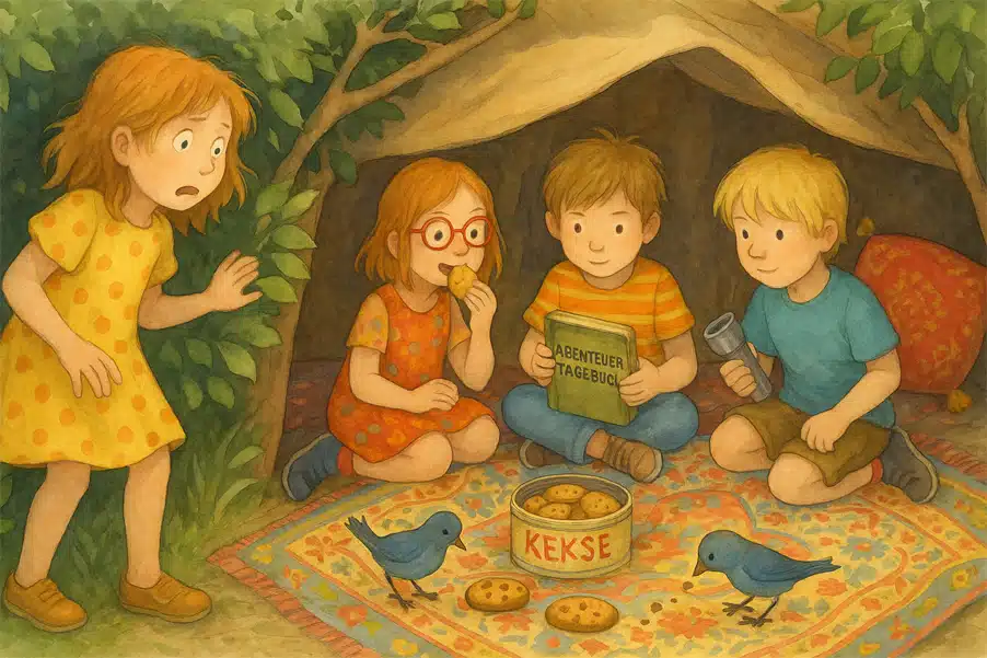 Geschichte: Das gestohlene Geheimversteck, das Versteck wird entdeckt Geschichte: Das gestohlene Geheimversteck, das Versteck wird entdeckt