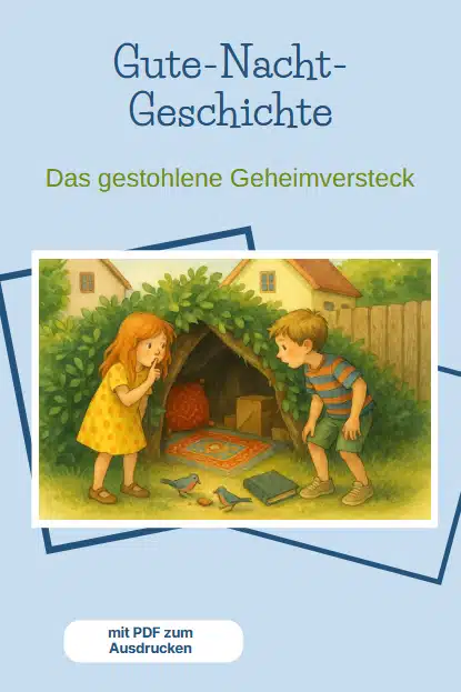 Gute-Nacht-Geschichte bzw. Freundschaftsgeschichte: Das gestohlene Geheimversteck Gute-Nacht-Geschichte bzw. Freundschaftsgeschichte: Das gestohlene Geheimversteck